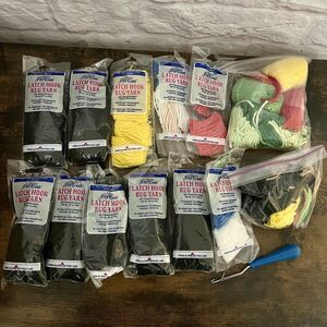 J&P Coats Latch Hook Rug Yarn Lot Pre-Cut Acrylic Mixed Colors New & Open